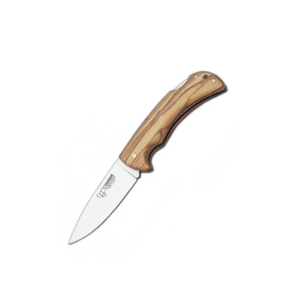 Cudeman Galatea Foldekniv med oliventre og lærslire